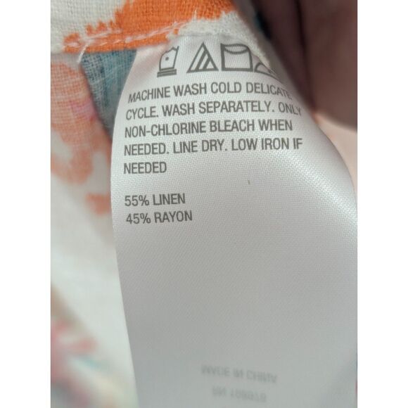 G by Giuliana High Waisted Linen Blend Sugar Washed Boho Resort Coastal 10 - Picture 5 of 11